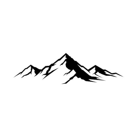 Silhouette Mountains, Mountain Vector, Hill Logo, Mountain Logo, Mountain Silhouette, Logo Idea, Linocut Art, Vector Background Pattern, Free Business Card Mockup