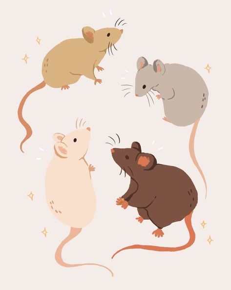 Cute Rat Drawings, Mouse Drawing, Art Mignon, Cute Rats, Pet Rats, Art Et Illustration, Art And Illustration, Banksy, Cute Illustration