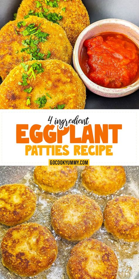 With just eggplant, breadcrumbs, egg, and 60 minutes, you can make these easy, savory eggplant patties. Their crisp outside and soft interior are perfect for a light summer supper or vegetarian cookout. Eggplant Patties, Vegetarian Cookout, Burger Alternatives, Summer Supper, Meatless Burgers, Family Breakfast Recipes, High Protein Vegetarian Recipes, Healthy Vegetarian Dinner, Vegetarian Soup Recipes