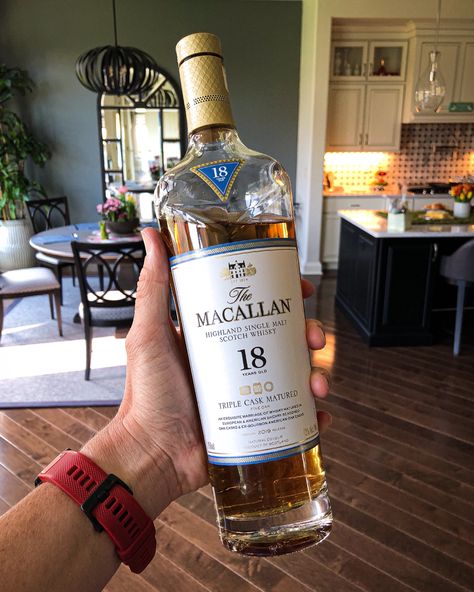 The Macallan Triple Cask Matured 18 Years Old Macallan Whisky, Whiskey Bar, Cigars And Whiskey, Single Malt Whisky, Malt Whisky, Tito's Vodka Bottle, Bourbon Whiskey, Bread Pudding, Scotch Whisky