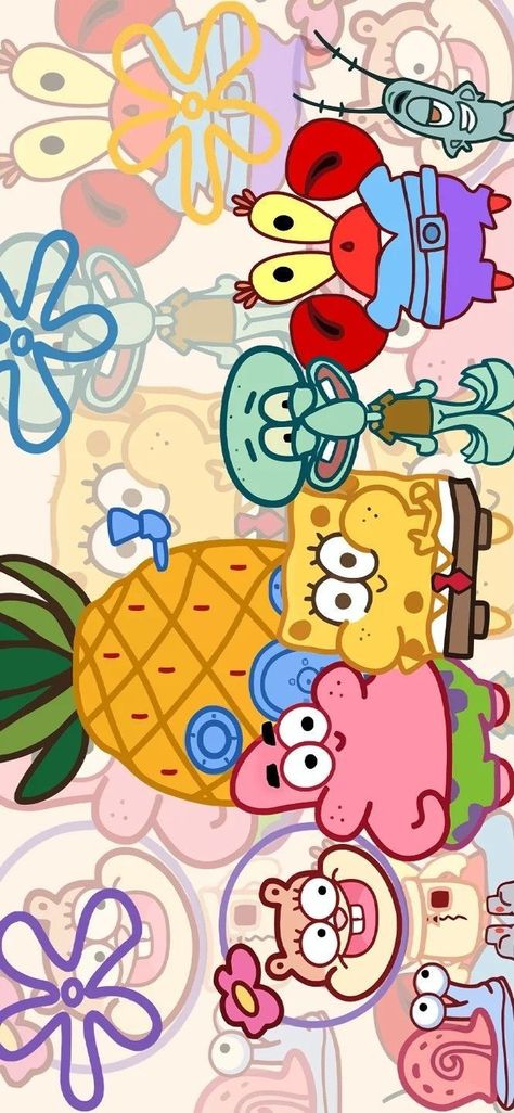 Wallpaper Spongebob, Spongebob Wallpaper, Cartoon Wallpaper Iphone, Cute Doodles Drawings, Pinturas Disney, Dessin Adorable, Cute Easy Drawings, Simple Doodles, Cute Wallpaper Backgrounds