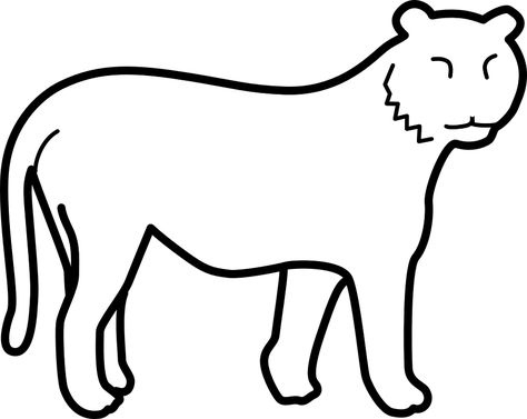 Tiger Blank No Stripes - Free vector ... Tiger Template, Tiger Pet, Tiger Outline, Infant Toddler Classroom, Toddler Fine Motor Activities, Project Tiger, Zoo Preschool, Zoo Animal Crafts, Super Coloring Pages