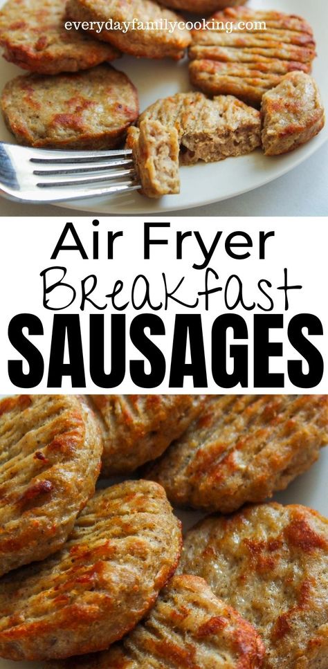 Air Fryer Pork Sausage, Air Fry Sausage Patties, Air Fryer Sausage Patties, Best Breakfast Sausage, Airfryer Breakfast, Air Fryer Sausage, Ninja Grill, Air Fryer Breakfast, Air Fryer Recipes Breakfast