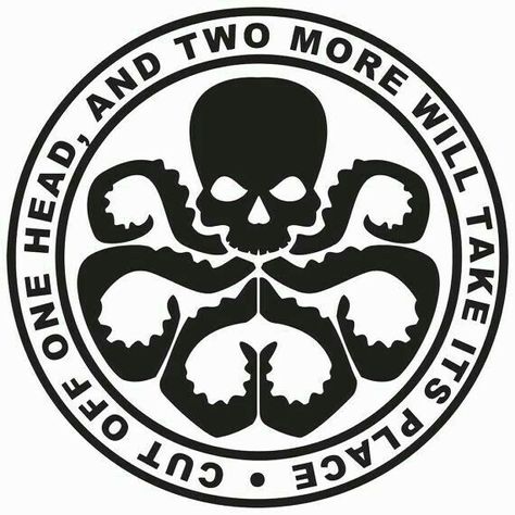 Hydra Logo, Hydra Marvel, Hail Hydra, Comics Logo, Red Skull, Funny Relationship, Cthulhu, Skull Art, Marvel Cinematic Universe