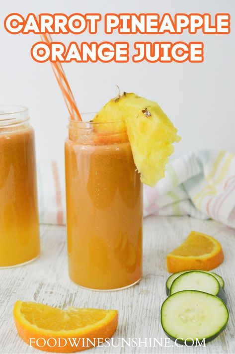 Orange Pineapple Juice, Orange Juice Benefits, Orange Carrot Juice, Carrot Juice Recipe, Pineapple Juice Recipes, Orange Juice Smoothie, Orange Juice Recipes, Pineapple Benefits, Cucumber Juice