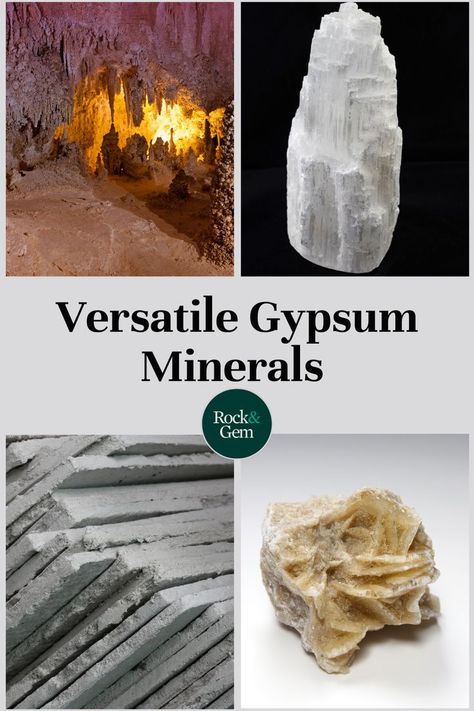 Gypsum is sometimes dismissed as an industrial commodity. But don’t sell gypsum short! From caves to alabaster and selenite, gypsum is prized. #Gypsum #Minerals #Geology Gypsum Rock, Gypsum Mineral, Mineral Identification, Gypsum Crystal, Carlsbad Caverns National Park, Selenite Crystal, Mineral Collection, Gems And Minerals, Rocks And Minerals