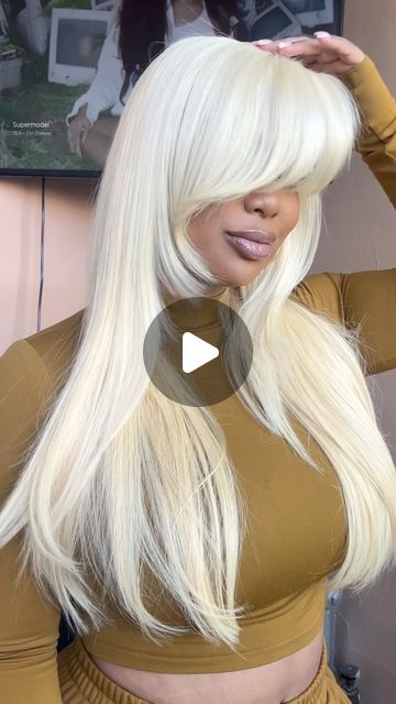 SATCH on Instagram: "613 on Maya  I LUVV ITT 😍😍😍😍😍  Frontal install  Hair: @chinchillahairco   June bookings open next week  (May fully booked)" 613 Birthday Hair, Blonde Streaks In Black Hair, Blonde Quick Weave Black Women, 613 Blonde Weave Sew In, 613 Wig Hairstyles, Frontal Install, Blonde Weave, Platinum Blonde Bobs, Black White Hair