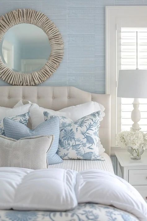 Create a serene and coastal retreat in your home with these 25 Charming Cape Cod Bedroom Ideas. Each idea captures the essence of this classic American style, blending nautical charm with cozy, understated elegance. Discover how to use light, airy color palettes, natural textures, and maritime accents to transform your bedroom into a peaceful Cape Cod haven. Whether it's through breezy linens, weathered wood furniture, or seaside-inspired decor! Cape Cod Bedroom Ideas, Whitewashed Furniture, Cape Cod Bedroom, Welcome To Our Nest, Costal Bedroom, Nautical Elements, Nautical Bedroom, Beach Themed Bedroom, Beach House Bedroom