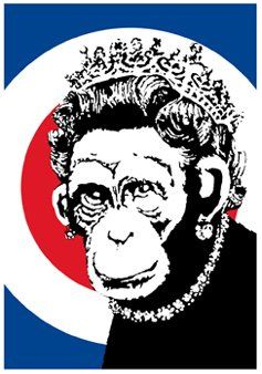 Banksy - Monkey Queen by jaimesleggett, via Flickr Monkey Queen, Banksy Monkey, British Culture, Unique Artworks, Street Art Banksy, Banksy Art, Art Pop, Graffiti Artist, Street Artists