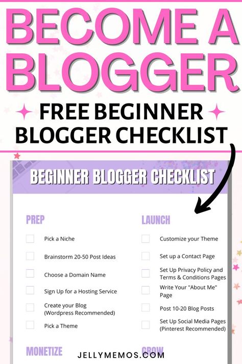 how to become a blogger Start A Blog Checklist, How To Start Blogging For Beginners, Start Blogging For Money, Blogging Checklist, Blogging For Beginners Step By Step, How To Start Blogging For Money, Become A Blogger, Blog Checklist, Beginner Blogger