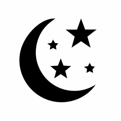 Moon And Stars Svg Free, Celestial Svg Free, Space Svg Free, Moon Svg Free, Star Svg Free, Moon And Stars Drawing, Moon And Stars Aesthetic, Moon And Stars Svg, Linda Tattoo