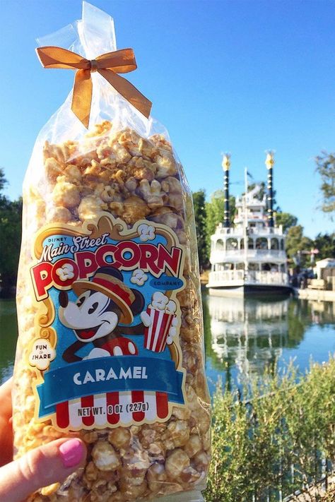 Churro, Sriracha, Maple Bacon, and Other Popcorn Flavors You Can Try at Disney Minnie Treats, Disney Popcorn, Best Disneyland Food, Disneyland Snacks, Popcorn Flavors, Circus Food, Disney Sweets, Disneyland Aesthetic, Disney Desserts