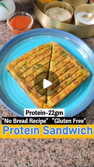 Bread Sandwich Recipe Indian, High Protein Sandwich, Sides Healthy, Gluten Free Sandwich, Protein Sandwich, High Protein Gluten Free, Sandwich Recipes Indian, Chopped Vegetables, Gluten Free Sandwiches