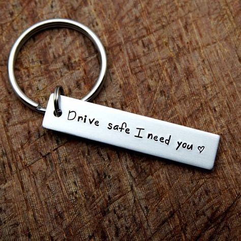 Drive safe, i need you(with heart) keychain, drive safe keychain, for travel, driver, trip, loved on Car Keychain Ideas For Him, Drive Safe Hoodie, Drive Safely Keychain, Drive Safe Cowboy Keychain, Drive Safe Keychain For Boyfriend, Truck Detailing, Cute Boyfriend Gifts, Bf Gifts, Birthday Cards For Mom