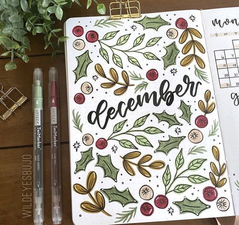 Hey December, December Bujo, Calendar Doodles, Bullet Journal Contents, December Bullet Journal, Bujo Planner, Bullet Journal 2019, Bullet Journal Ideas Templates, Bullet Journal Notes