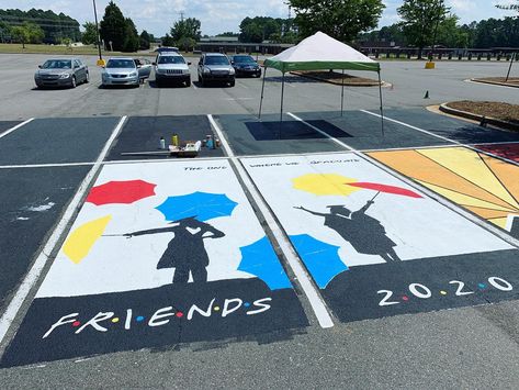 Almost There Parking Spot, Bestie Senior Parking Spots, Friend Parking Spot Ideas, Senior Parking Space Ideas Best Friends, Friends Senior Parking Spot, Matching Parking Spot Painting, Matching Parking Spots, Funny Senior Parking Spaces, Best Friend Parking Spot Painting