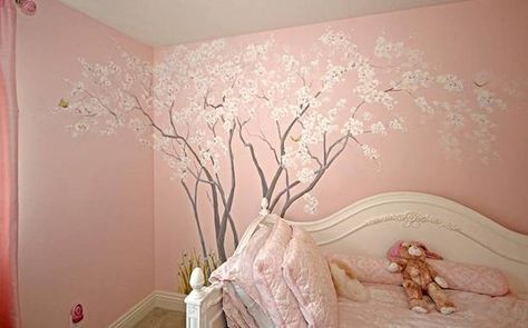 20 Wall Murals Changing Modern Interior Design with Spectacular Wall Painting Ideas Mural Artist, Tree Mural, Murals For Kids, Zen Style, Girls Rooms, Wall Murals Painted, Custom Murals, Hand Painted Walls, Blossom Tree