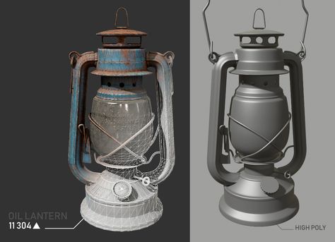 ArtStation - Oil lantern, Adrien Guigues Props Modeling, Blender Low Poly, Blender Texture, Blender Models, Night Watch, Oil Lantern, Game Props, Ganesha Pictures, 3d Software