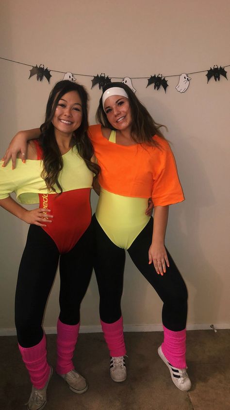 Aerobics Outfit 80s, 80s Neon Halloween Costume, Aerobic Halloween Costume, 80s Yoga Instructor Costume, 70s Workout Outfit Costume, Neon 80s Party Outfit, 80s Dance Costume, Women’s 80s Costume, 80s Themed Outfits For Women