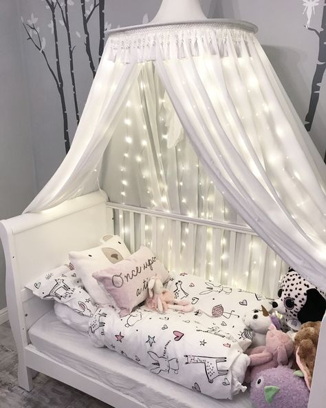 magical fairy light canopy with forest tree stickers Fairy Light Canopy, Light Canopy, Magical Fairy, Tree Stickers, Fairy Light, Garden Bedroom, Canopy Lights, Enchanted Garden, Fairy Lights