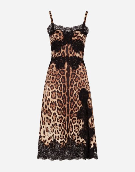 Leopard-print satin slip dress Wild Child Aesthetic, Fashion Cocktail Dress, Printed Satin Dress, Dolce Gabbana Dress, Woman Dresses, Two Piece Pants Set, Satin Midi Dress, Feminine Dress, Satin Slip