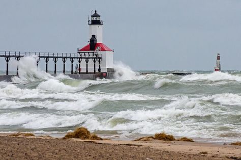 Travel Indiana, Michigan City Indiana, Indiana Dunes National Park, Lake Michigan Beaches, Michigan Beaches, Indiana Dunes, Indiana Travel, Michigan City, Light Houses