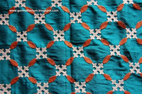 It's been quite some time when I made my last entry. With so many changes going around in my life, I got busy all of a sudden. Recently... Sindhi Embroidery, Kutch Embroidery, Kutch Work Designs, Yarn Embroidery, Embroidered Letters, Kutch Work, Kurti Embroidery Design, Redwork Embroidery, Hand Work Embroidery