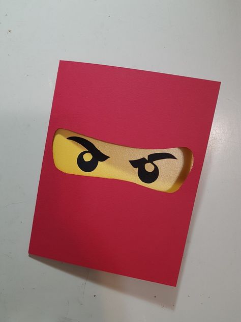 Lego Ninjago birthday card Lego Birthday Cards Handmade, Lego Diy Gifts, Ninjago Valentines, Lego Cards, Lego Birthday Cards, Lego Card, Lego Ninjago Birthday, Ninjago Birthday, Lego Wall