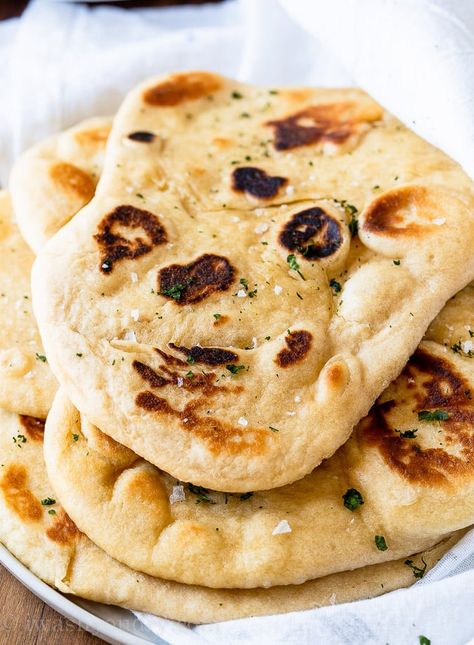 Easy Naan Bread Recipe Recipes Using Naan Bread, Easy Naan Bread, Easy Naan Recipe, Easy Naan, Naan Bread Recipe, Butter Chicken Recipe Indian, Recipes With Naan Bread, Beer Bread Recipe, Friends Recipes