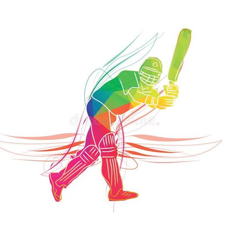 Cricket Batsman Illustration Stock Vector. Illustration about shots, cartoons, drawing, cricket, india, cricekt, clipart, background, batsman, singh, logo, sports, vector - 159089337 Spiderman Dancing, Cricket Batsman, Cricket Logo Design, Hindi Fonts, Weld Art, Diwali Holiday, Cricket India, Cricket Logo, Indian Logo