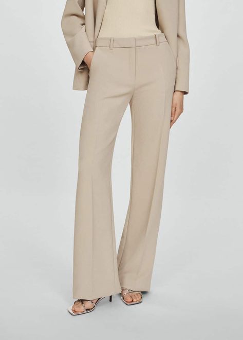 English Help, Contrast Top, Shopping App, Camel Color, Smart Casual, Trousers Women, Mid Rise, Camel, High Waist