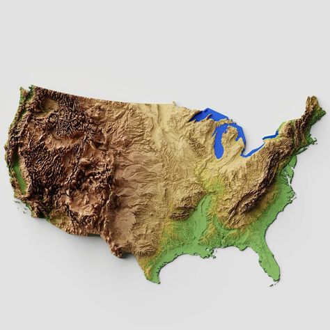 FlagYou | 3D rendered topographic map of the US by @mapcarton | Instagram Map Of The Us, Topography Map, Usa Map, Topographic Map, Us Map, Geography, Flag, Map, On Instagram