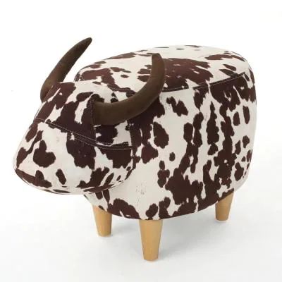 Bessie Brown Milk Cow Ottoman Cow Ottoman, Patterned Ottoman, Kids Ottoman, Black Ottoman, Velvet Ottoman, White Cow, Milk Cow, Christopher Knight, White Velvet