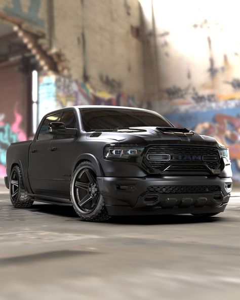 Dodge Ram 1500 Hemi, Ford Raptor Truck, Hellcat Srt, Ram Trucks 1500, Raptor Truck, Truck Storage, Black Truck, Tonka Toys, Custom Pickup Trucks