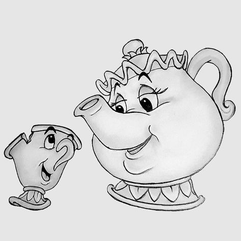 Chip  Mrs. Potts from Beauty and The Beast Sketch. #ArtByTatiana #Disney #Sketch #Sketcher #Drawing #Art Beauty And The Beast Chip Drawing, Bell From Beauty And The Beast Drawing, Beauty And The Beast Chip And Mrs Potts, Chip And Mrs Potts Drawing, Disney Drawings Beauty And The Beast, Mrs Potts And Chip Tattoo Mother Daughter, Ms Pots And Chip Tattoo, Beauty And The Beast Characters Drawings, Beauty And Beast Drawing