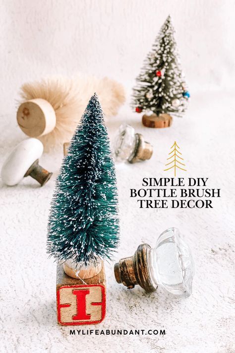 Creating DIY bottle brush tree decor is an easy and festive project that adds charm to your holiday decorations. Bottle Brush Tree Decor, Brush Tree Decor, Diy For Christmas, Wooden Alphabet Blocks, Christmas Decor Trends, Bottle Brush Tree, Digi Scrapbooking, Brush Tree, Brush Trees