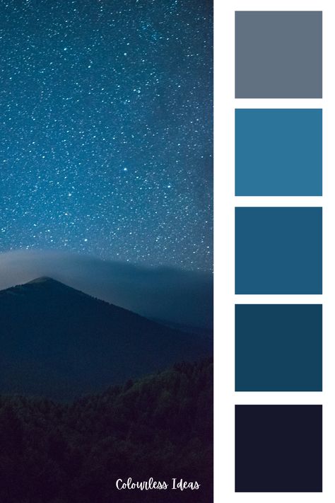 Night Time Colour Palette, Night Time Color Palette, Night Sky Color Palette, Dorm Inspo, Midnight Memories, Colors Palette, Sky Color, Sky Painting, Color Palate