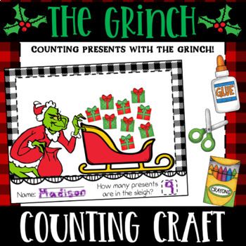 Do you love the Grinch as much as we do? Be sure to check out our Grinch section for some more really awesome resources! --- Grinch Stole ChristmasThis counting craft is the GRINCHIEST there is, and will make counting practice so much fun! It's super easy, super cute, and displays beautifully! What... Grinch Day Ideas For Kindergarten, Grinch Literacy Activities Preschool, Grinch Day Kindergarten Activities, Grinch Math Activities Kindergarten, Preschool Grinch Day, Grinch Classroom Activities, Grinch Preschool Activities, Grinch Day Kindergarten, Grinch Activities For Preschool