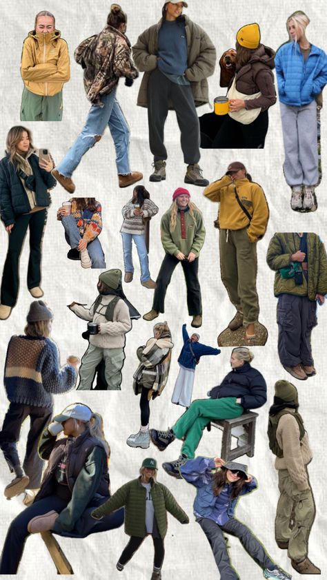 Outfit inspiration for an Alaska cruise or Alaska vacation Hiking Trip Outfit, Alaska Vacation Outfit, Outfits For Alaska, Snow Hiking Outfit, Yosemite Outfit, Outdoor Winter Outfit, Alaska Outfits, Winter Camping Outfits, Alaskan Cruise Outfits