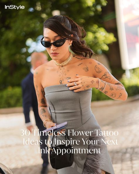 It takes a lot more than a few tattoos to achieve #PeggyGou-level cool, but take inspiration from her little bits of blooms with flowers that last forever. 🌸 See more ideas at the link in bio. May 22, Flower Tattoos, Flower Tattoo, It Takes, See More, Take That, Tattoos, Flowers, On Instagram