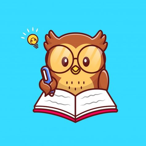 Cute owl writing on book with pen cartoo... | Premium Vector #Freepik #vector #books #cartoon #bird #animal Writing Cartoons, Owl Writing, Pen Cartoon, Animal Outline, Pen Icon, Illustration Story, Education Icon, Outline Illustration, Animal Education