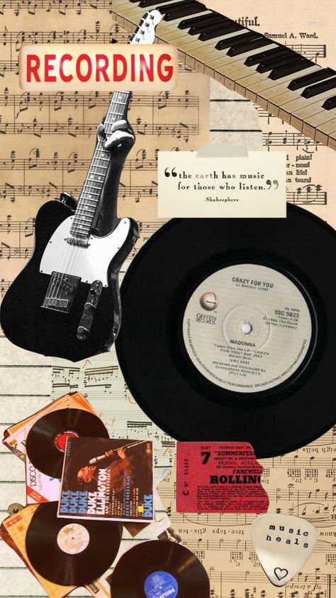 rock and roll #aesthetic #vintage #collage #music #rock Rock And Roll Collage, Rock Music Aesthetic, Rock And Roll Aesthetic, Rock Collage, Collage Music, Home Photo Studio, Reflective Journal, Old Rock, Musica Rock