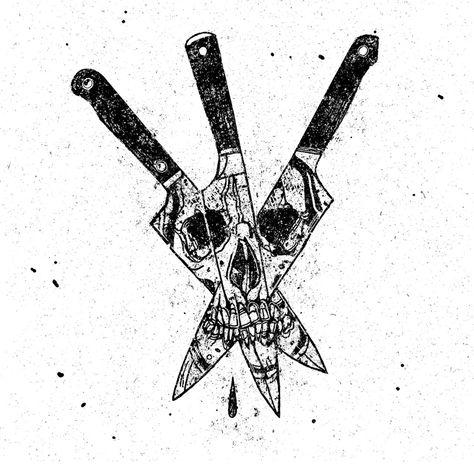 Knife Tattoos, Culinary Tattoos, Do Not Go Gentle, Chef Tattoo, Tattoos Aesthetic, Knife Tattoo, Grunge Tattoo, Flash Tattoo Designs, Tattoo Style Drawings