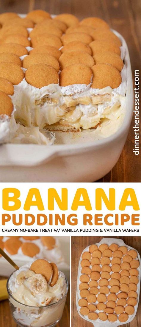 Vanilla Wafer Dessert, Y Is For Yellow, Banana Pudding Desserts, Easy Banana Pudding, Banana Treats, Banana Pudding Recipe, Banana Pudding Cake, Homemade Banana Pudding, Banana Dessert Recipes