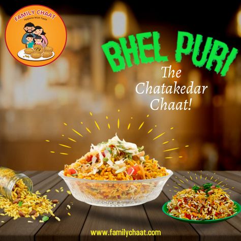 Bhel Puri is a very popular Mumbai street food snack made with puffed rice, puri, boiled potatoes, onions, various chutneys, herbs, ground spices. They are on their way for you and to satisfy your craving. Visit Our store now! For franchise contact us at Call us: +91-8299549405, 9821133481 Visit: familychaat.com/ #FamilyChaat #BhelPuri #Snacks #TomatoChaat #PaanCafe #FirePaan #GreatTaste #AmazingFlavours #TobaccoFreePaan #Snacks #TimeForPaan #Paan #BanarasiPaan #DeliciousPaan Stool Chart, Mumbai Street, Mumbai Street Food, Rakhi Gift, Potatoes Onions, Food Cartoon, Puffed Rice, Food Snack, Food Menu Design