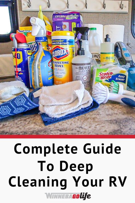 Does your RV need a deep cleaning? Here are our tips Rv Cleaning, Camper Maintenance, Travel Trailer Living, Camper Organization, Rv Camping Tips, Camper Hacks, Rv Organization, Camping Hacks Diy, Travel Trailer Camping