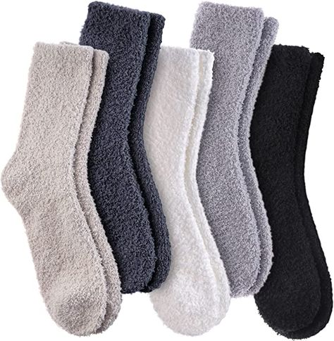 Dosoni Womens Fuzzy Slipper Socks Super Soft Fluffy Comfort Warm Microfiber Home Sleeping Winter Socks 5 Pack (5 Pack Soild Color A1) at Amazon Women’s Clothing store Fluffy Comforter, Fluffy Socks, Soft Sock, Sock Animals, Fuzzy Socks, Fuzzy Slippers, Warm Slippers, Cozy Socks, Winter Socks