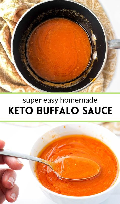 Keto Chicken Wings, Buffalo Chicken Sauce, Keto Buffalo Chicken, Buffalo Sauce Recipe, Easy Sauce Recipe, Hot Wing Sauces, Chicken Sauce Recipes, Wing Sauce Recipes, Chicken Wing Sauces