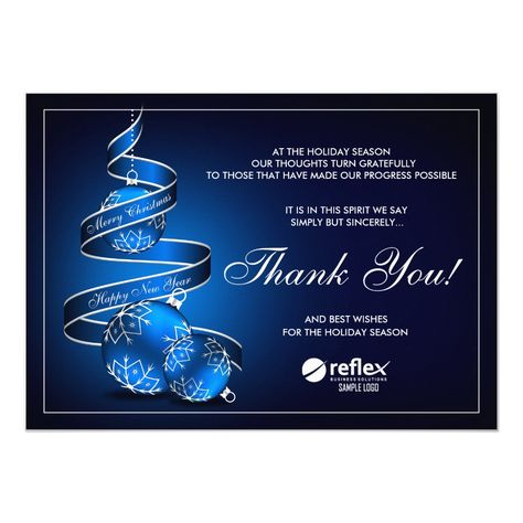 Business Holiday Thank You Cards With Company Logo Company Holiday Cards, Christmas Party Menu, Company Christmas Cards, Corporate Christmas Cards, Corporate Holiday Cards, Corporate Holiday Party, Chasing Paper, Christmas Party Invitation Template, Business Christmas Cards