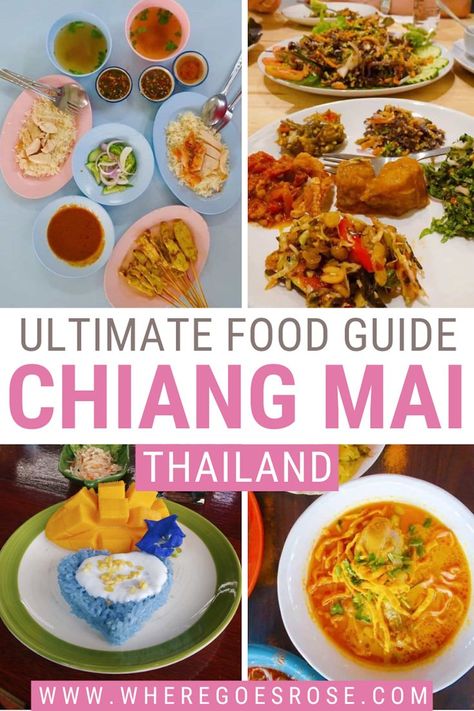 dishes thailand Chang Mai Thailand, Thailand Market, Chaing Mai Thailand, Street Food Market, Thailand Vacation, Thailand Travel Guide, Thailand Food, Best Street Food, Chiang Mai Thailand